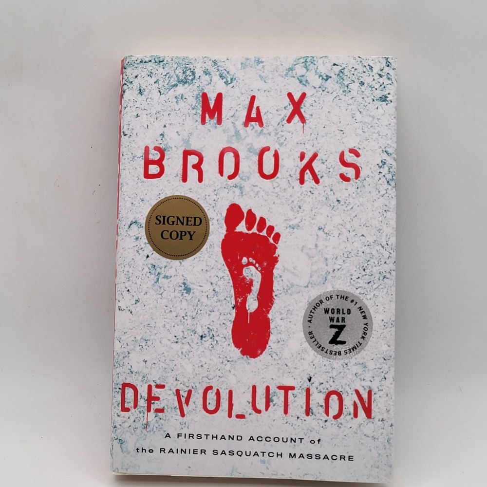 Max Brooks Devolution Hardcover Signed Copy Firsthand Account‎ Sasquatch